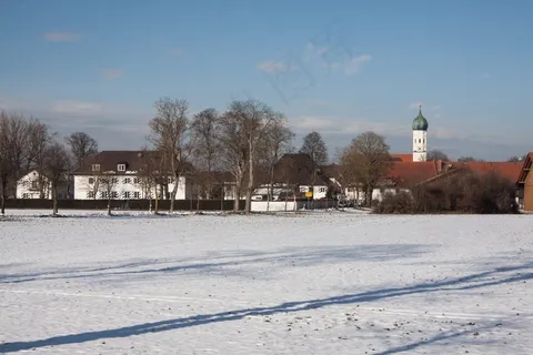 内脏，庄园，默申费尔德圣巴努，冬季，雪