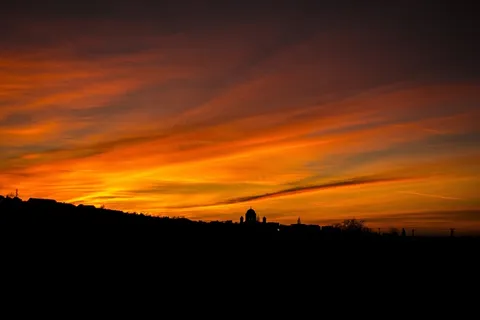 大教堂,埃斯泰尔戈姆,天空,天S,日落,云团,颜色 大教堂,埃斯泰尔戈姆,天空,天S,日落,云团,颜色