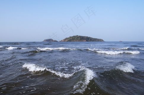 阿拉伯海，群岛，波浪，Karwar，印度，海洋，海