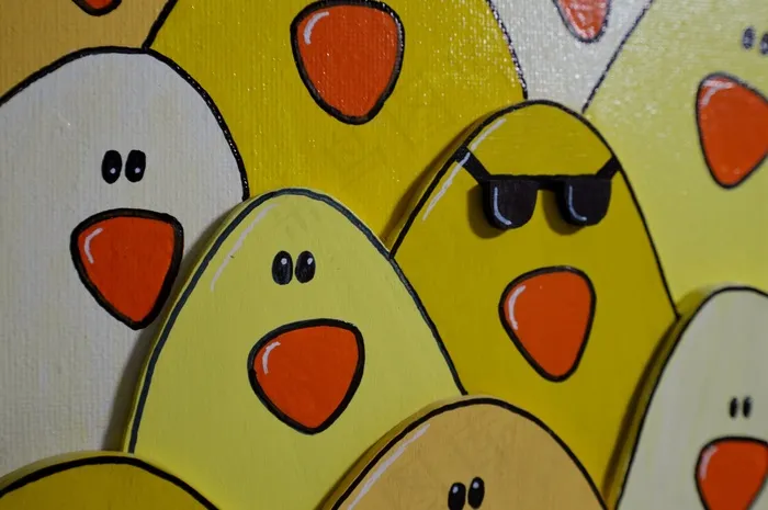 鸡，凉，木材，鸡，背景，可笑