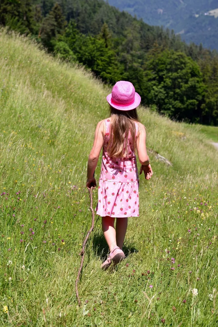 步行，徒步旅行，女孩，更多，リボンとユーロ，人类，儿童，径