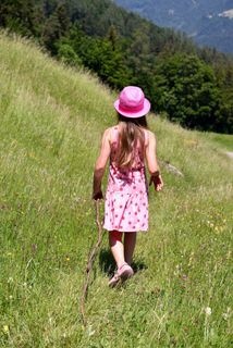 步行，徒步旅行，女孩，更多，リボンとユーロ，人类，儿童，径