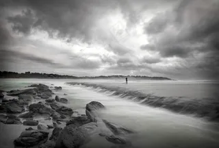 风暴，海滩，海洋，喜怒无常，海景，戏剧性，户外