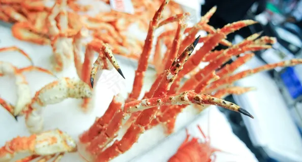 蟹,腿,冰,市场,新鲜,食品,海鲜 蟹,腿,冰,市场,新鲜,食品,海鲜