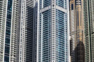 摩天大楼，迪拜，阿联酋，城市，高，外立面，天空