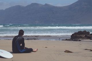 冲浪者，海滩，沙，岸，水，波浪，海洋，大海