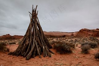 沙漠，红色，木，草，景观，旅行，景区