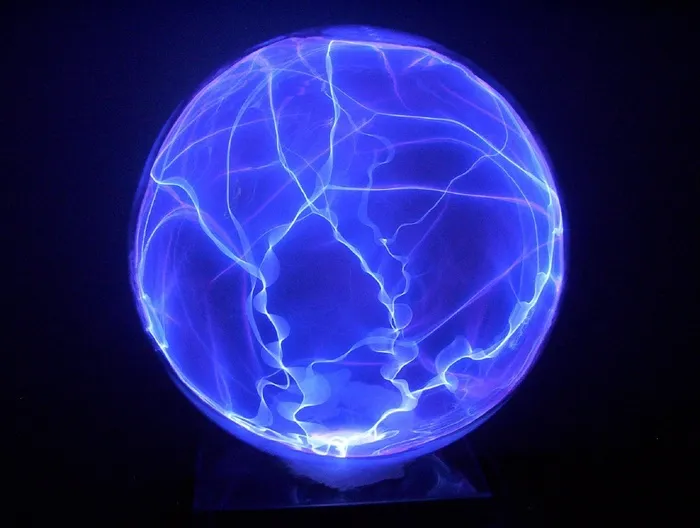 等离子，地球仪，玻璃，科学，蓝色，发光，光