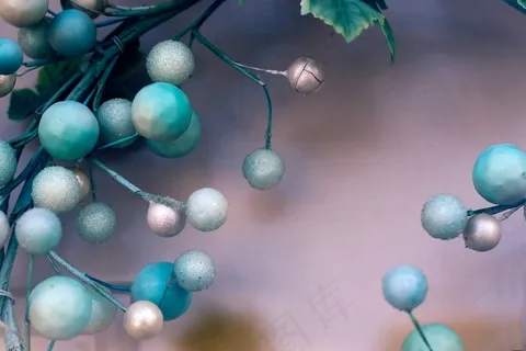 圣诞节，珠，假期，花圈，详细信息，艺术