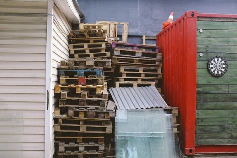 橇，胡同，飞镖，木制，户外，多彩