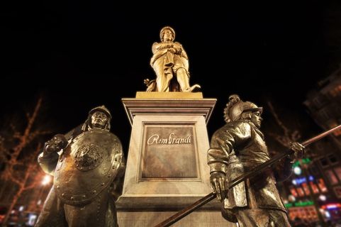 伦勃朗，画家，雕像，荷兰，荷兰，著名