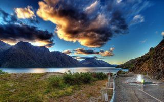 自然，风景，游泳，水，游泳池，道路