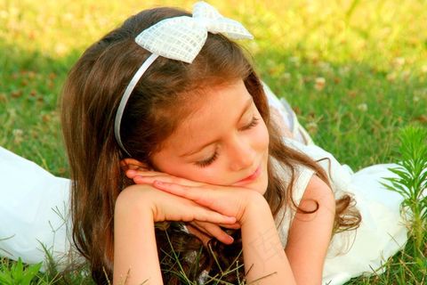 女孩，儿童，肖像，做梦，无罪，微笑