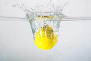 水，注入，柠檬，喷雾，水溅，溢出