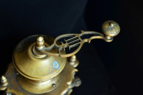 曲柄，磨床，老，古董，铁，磨，磨