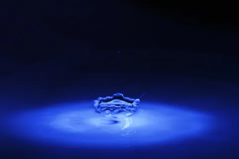 蓝色，下降，自然，宏