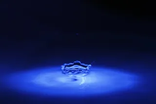 蓝色，下降，自然，宏