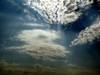 云，天空，白色，蓝色，蓬松