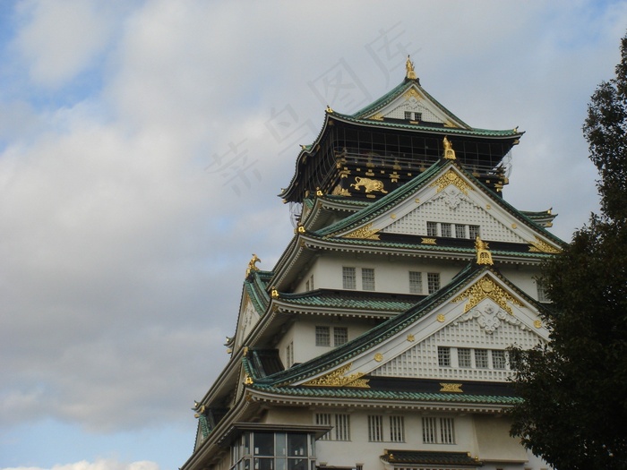 大阪城，城堡，天空
