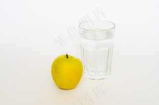 苹果，格拉斯，水，饮食，吃，重量，健康，损失