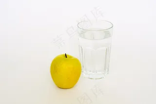 苹果，格拉斯，水，饮食，吃，重量，健康，损失