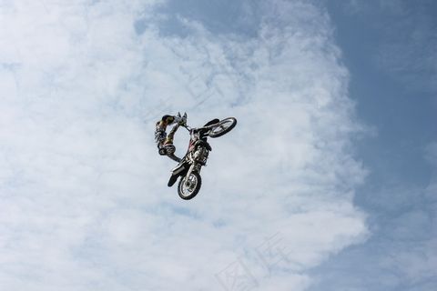 骑自行车的人，摩托车，极端，自行车，骑，体育，行动