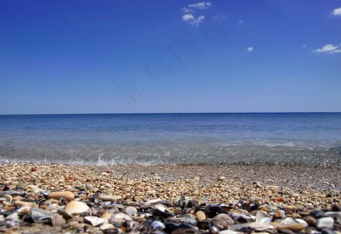 海滩，鹅卵石，海，石头，水，顺利，自然