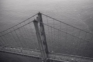 金门大桥，旧金山，黑色和白色