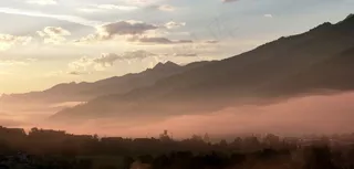 Morgenstimmung，雾，秋，山，阴霾，高山