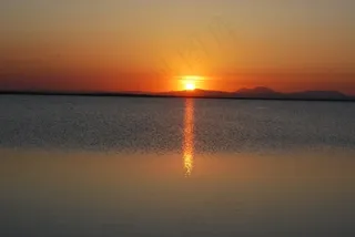 日落，湖，风景