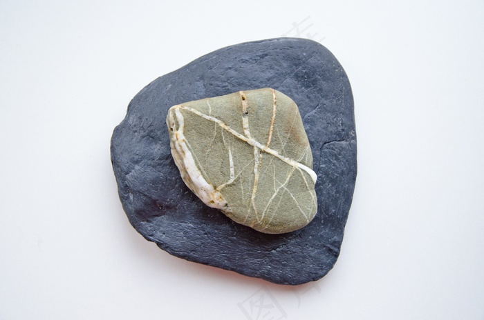 岩，石头，鹅卵石，性质，灰色，黑色，隔离