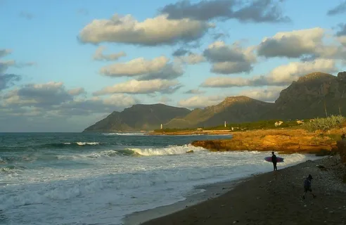 海岸，海滩，海，海洋，水，地中海，波