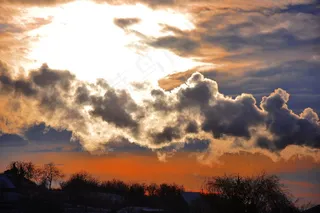 黎明，大自然，早期日落，云，日出