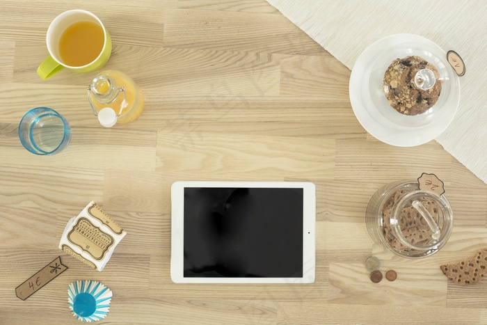 对象，表，安排，平板电脑，饼干