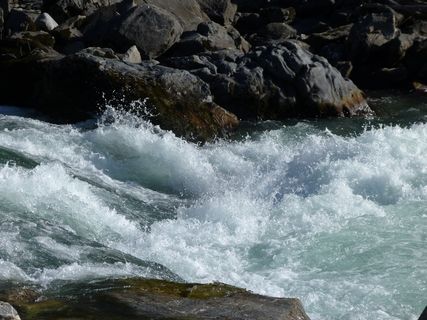 水，自然，江，春天，当前，力，波浪