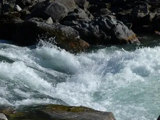 水，自然，江，春天，当前，力，波浪