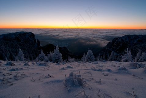 冬季，山，雪，冷，白，弗罗斯特，冻结