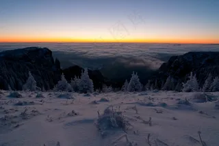 冬季，山，雪，冷，白，弗罗斯特，冻结