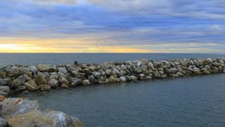 海港，海洋，岩石，地平线，南澳大利亚