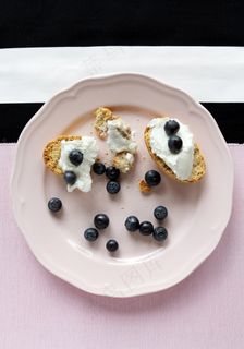 奶油干酪，吐司，粉红色，剪贴画