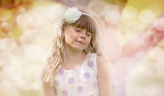 人，人的，儿童，女孩，金发，长长的头发，如梦如幻