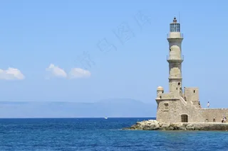 灯塔，大海，水，天空