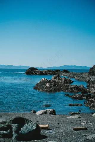 岩石，海滩，岩石，滨，沧海，海洋，海岸，夏天
