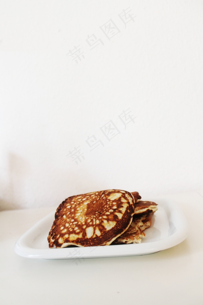 薄煎饼，泛蛋糕，白色，棕色，吃，食品，板