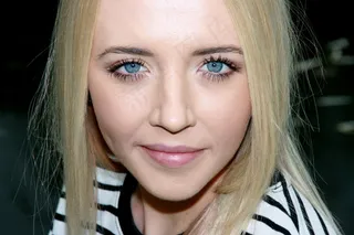 女孩，肖像，蓝眼睛，金发，美女，微笑