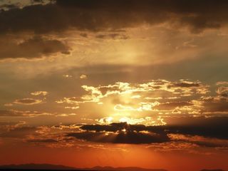 大峡谷，亚利桑那州，天空，红色，橙色，日落