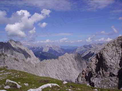 山，大自然，奥地利，云，宽