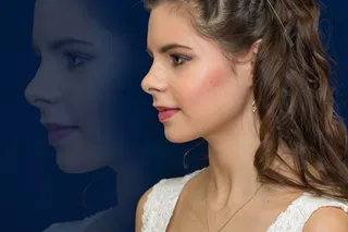 女孩，年轻，微笑，很好，女人，配置文件，那位女士，脸部