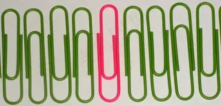 回形针，业务，办公室，绿色，粉红色，回形针