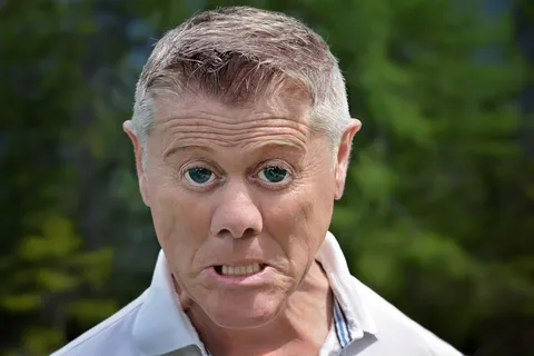 侏儒，漫画，脸，图，漫画，大眼睛，大鼻子